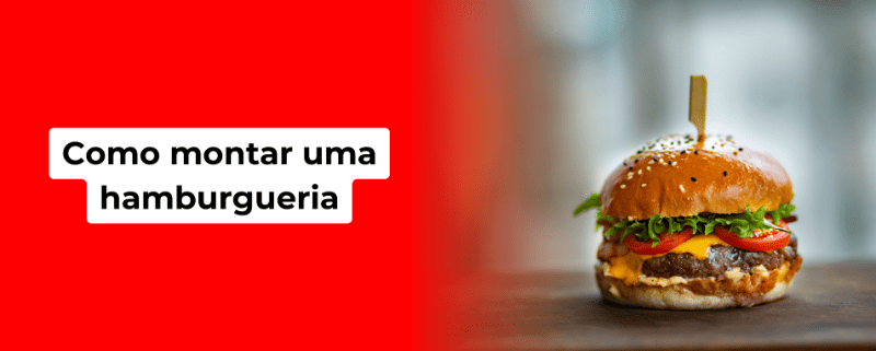 Burger em destaque em uma mesa de restaurante com decoração vibrante e cozinha ao fundo movimentado.